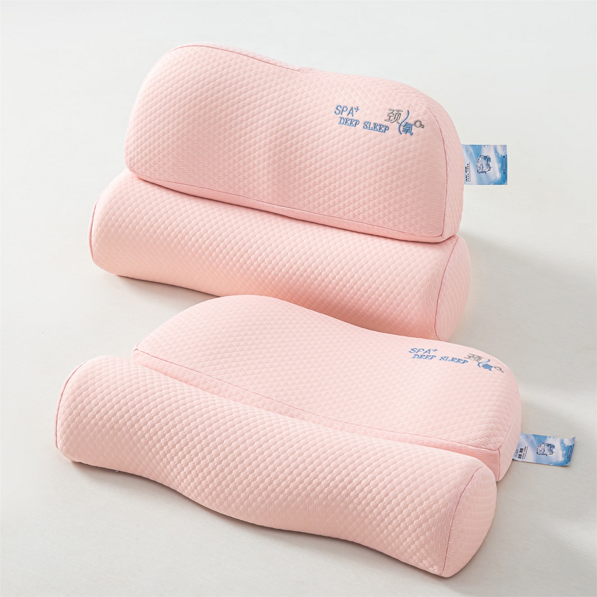 91家纺网 家纺一手货源 找家纺 麦肯锡 2026新款颈氧SPA+分层护颈枕枕头枕芯 粉色