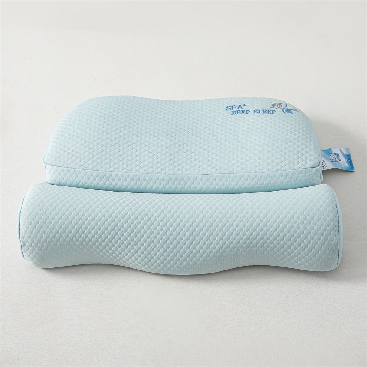 91家纺网 家纺一手货源 找家纺 麦肯锡 2026新款颈氧SPA+分层护颈枕枕头枕芯 蓝色