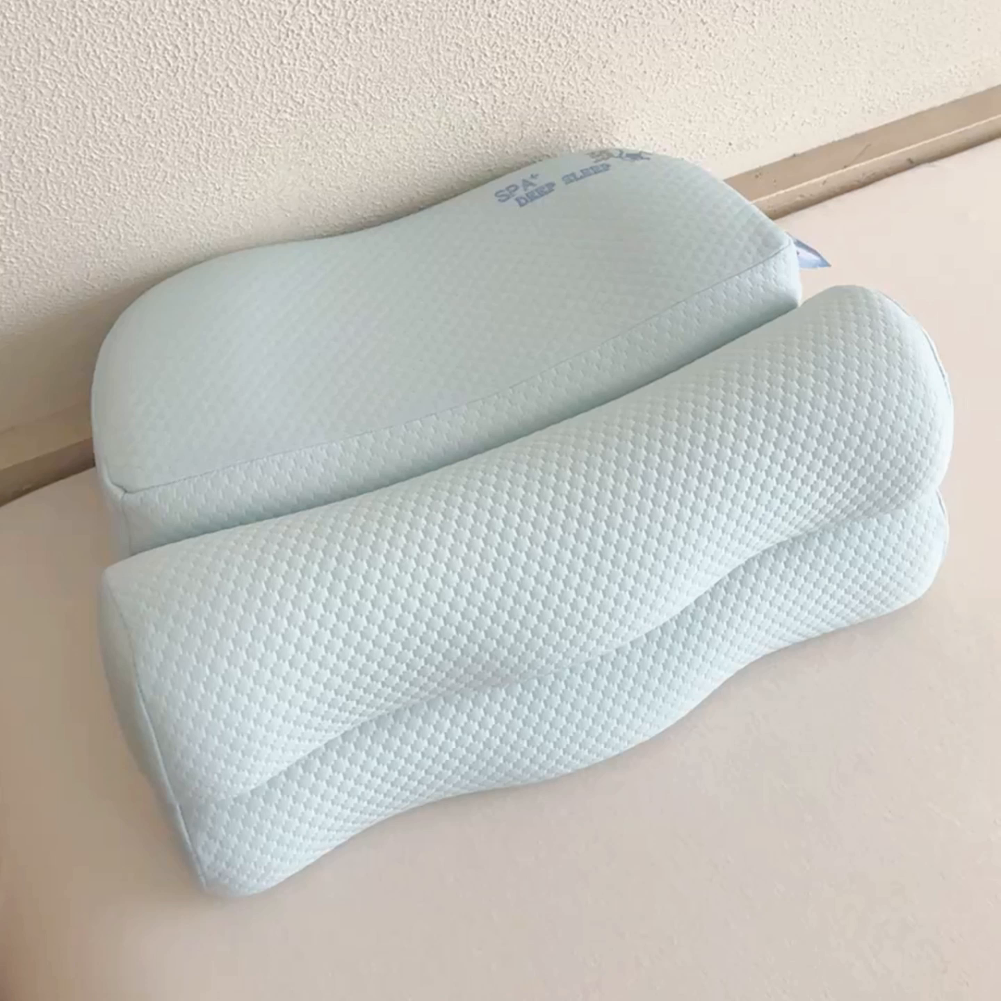 91家纺网 家纺一手货源 找家纺 麦肯锡 2026新款颈氧SPA+分层护颈枕枕头枕芯 蓝色