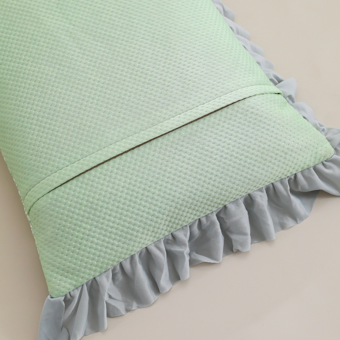 91家纺网 家纺一手货源 找家纺 （总）仁宇枕业 2026新款新品 花边清凉束束菊花草荞麦枕头枕芯