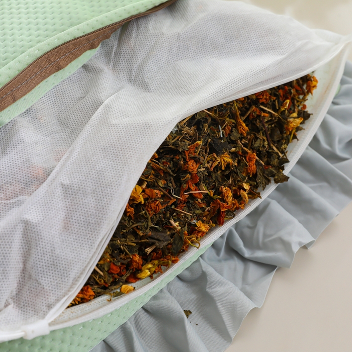 91家纺网 家纺一手货源 找家纺 （总）仁宇枕业 2026新款新品 花边清凉束束菊花草荞麦枕头枕芯