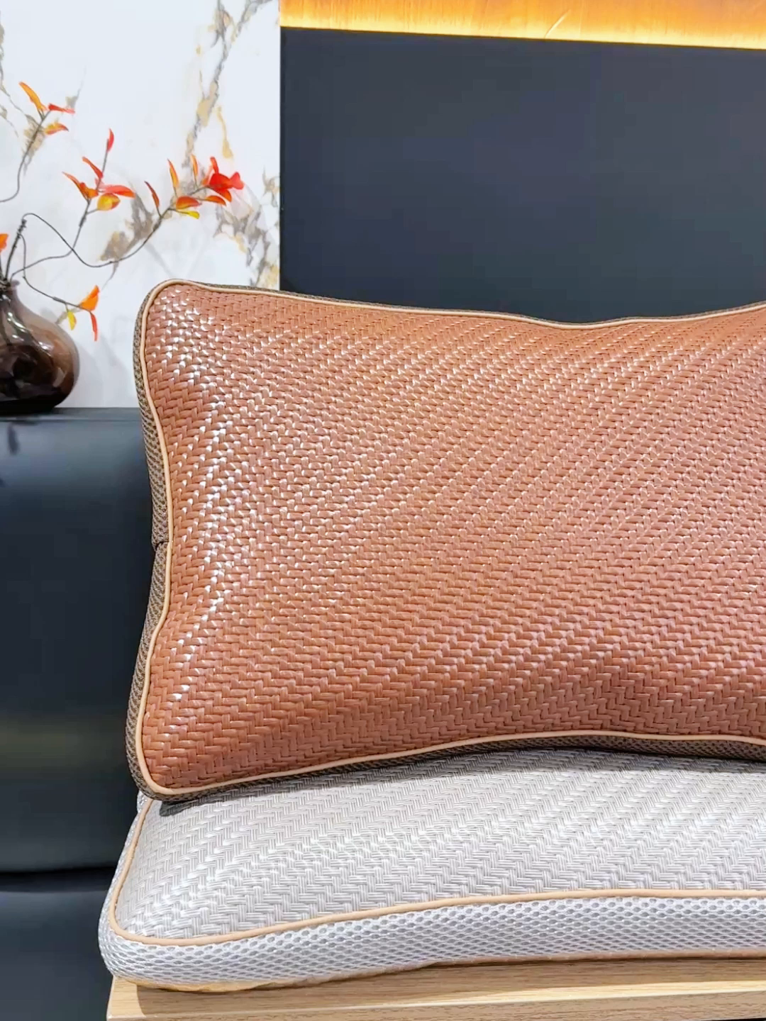 91家纺网 家纺一手货源 找家纺 （总）仁宇枕业 2026新款新品 家和万事兴夏季夏凉冰凉冰藤凉枕花草枕荞麦枕头枕芯