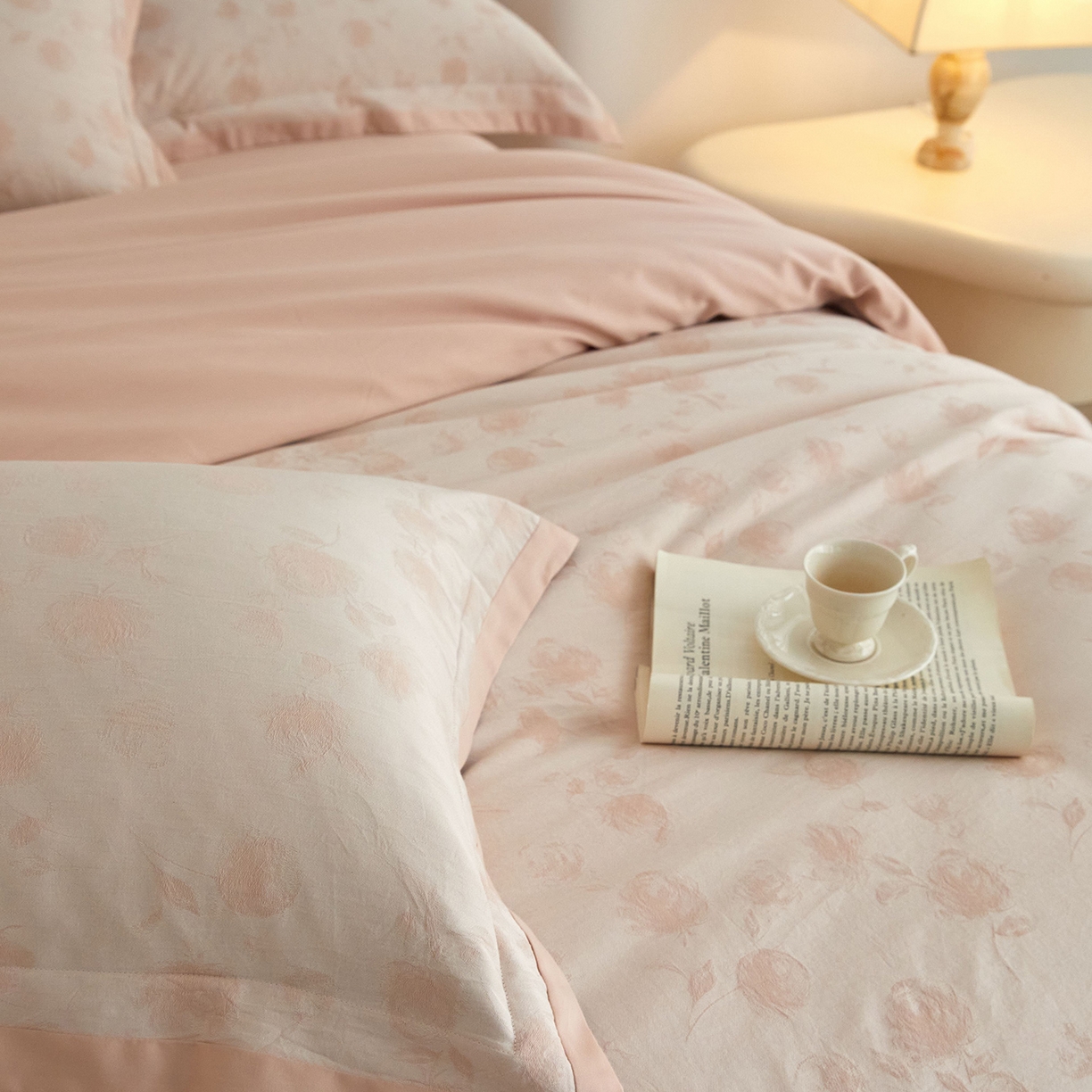 91家纺网 家纺一手货源 找家纺 （总）JUICY 橘滋家纺 2026新款云柔奢韵全棉色织提花系列四件套