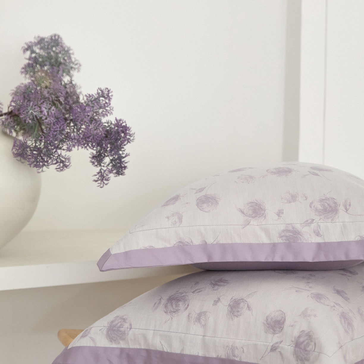 91家纺网 家纺一手货源 找家纺 JUICY 橘滋家纺 2026新款云柔奢韵全棉色织提花系列四件套 晨露玫影-露水