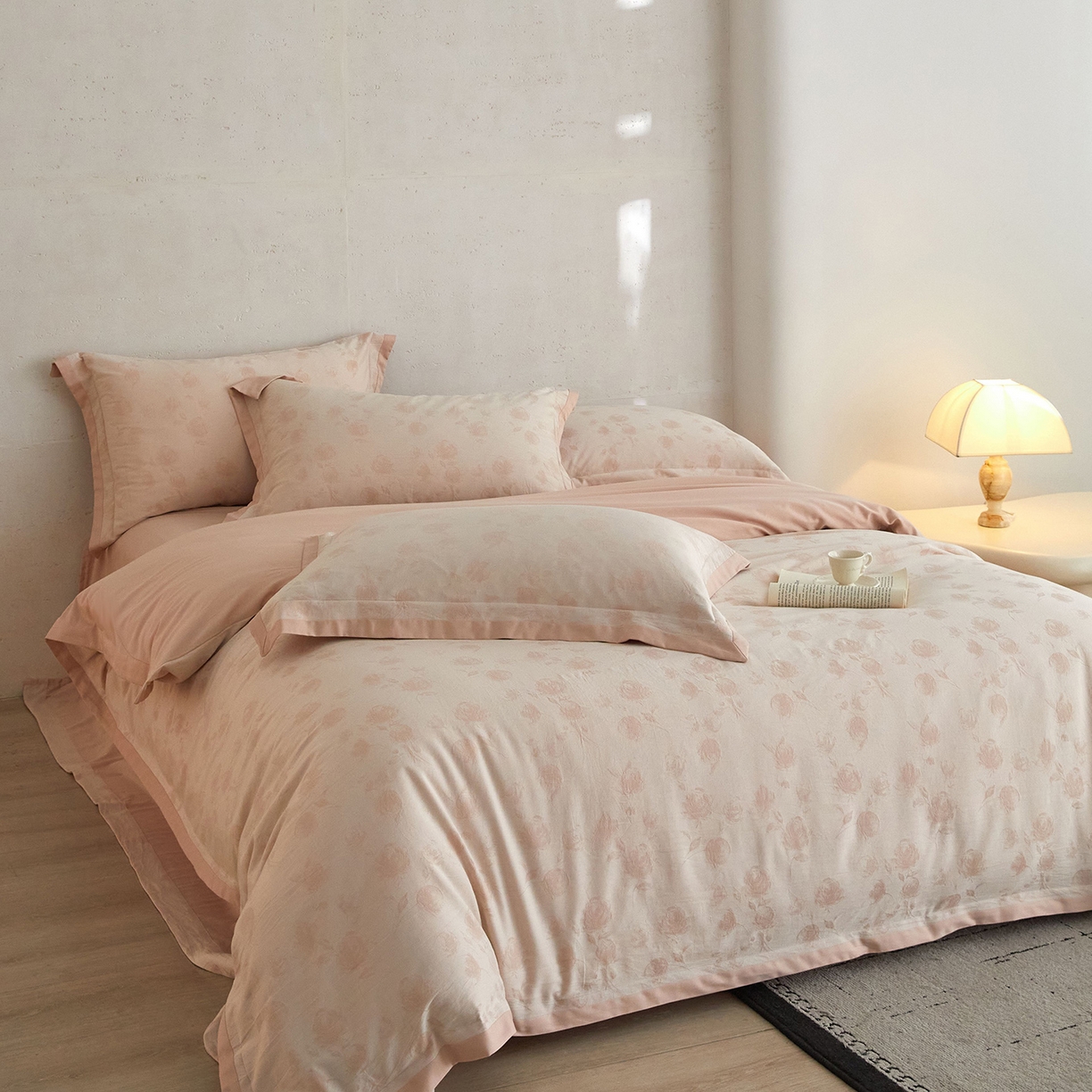 91家纺网 家纺一手货源 找家纺 （总）JUICY 橘滋家纺 2026新款云柔奢韵全棉色织提花系列四件套