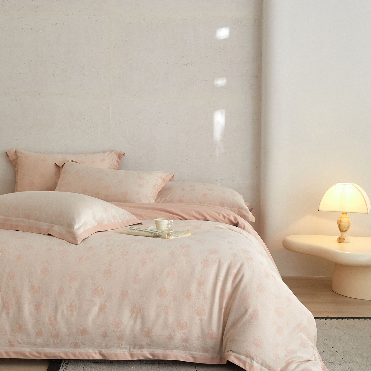 91家纺网 家纺一手货源 找家纺 （总）JUICY 橘滋家纺 2026新款云柔奢韵全棉色织提花系列四件套