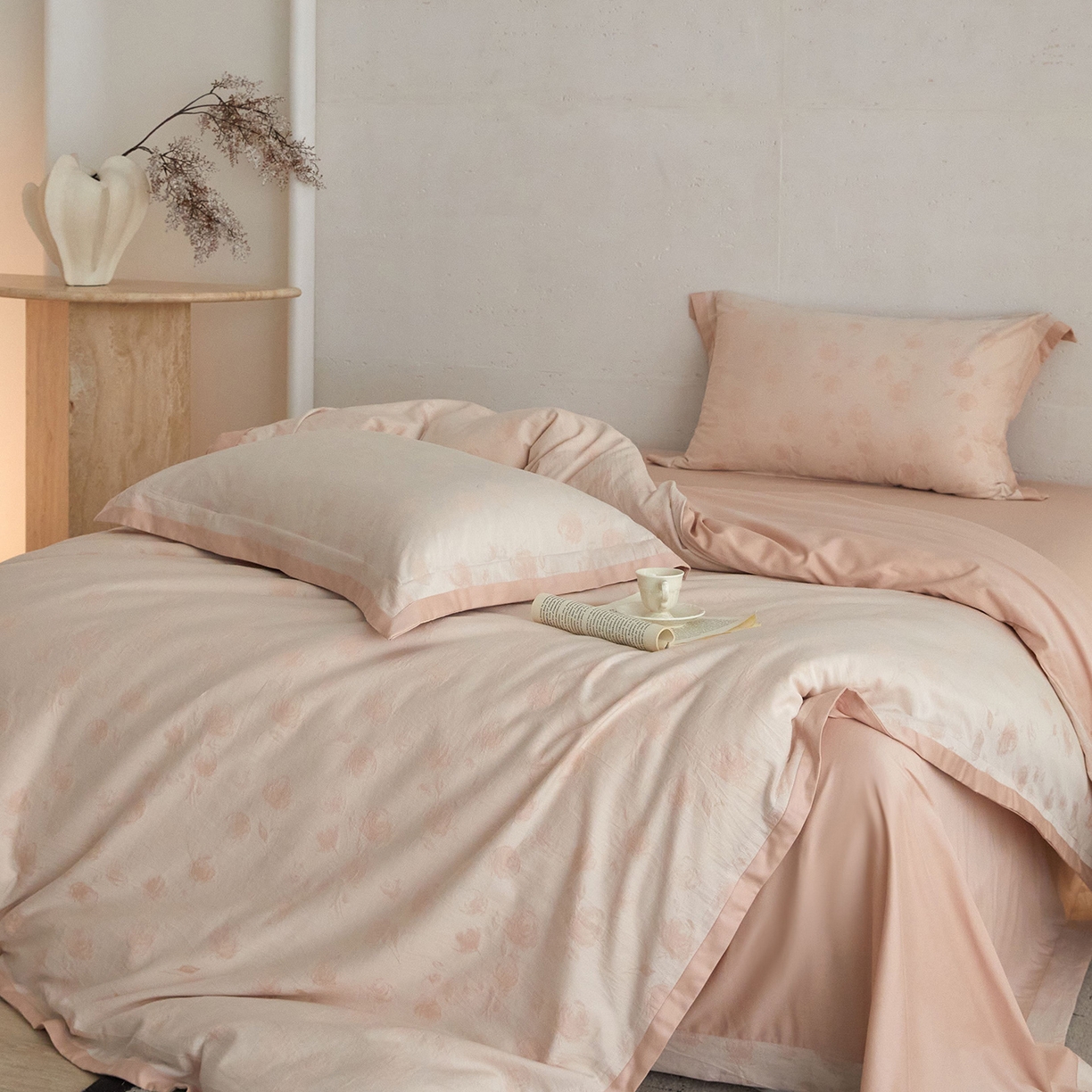 91家纺网 家纺一手货源 找家纺 （总）JUICY 橘滋家纺 2026新款云柔奢韵全棉色织提花系列四件套