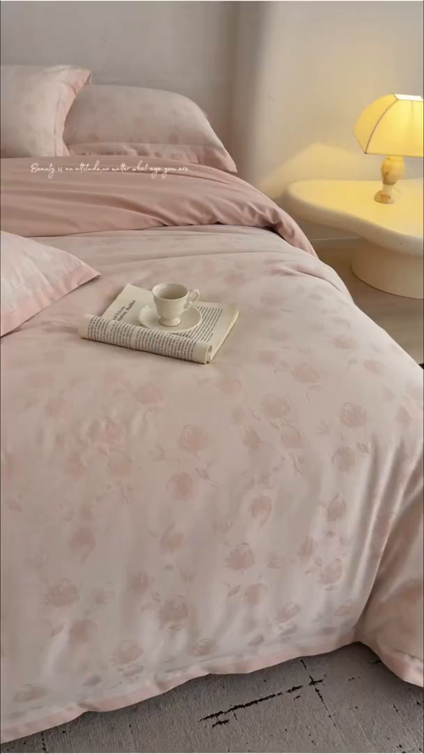 91家纺网 家纺一手货源 找家纺 （总）JUICY 橘滋家纺 2026新款云柔奢韵全棉色织提花系列四件套