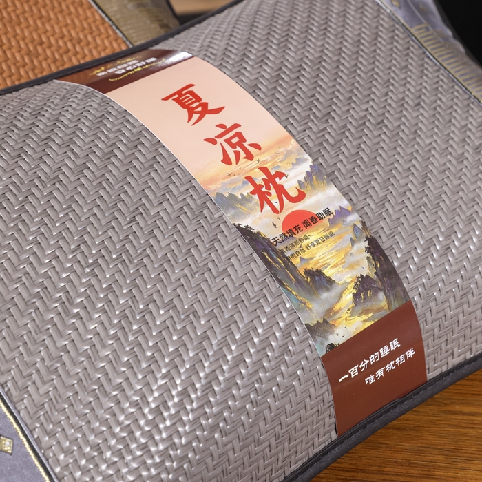 91家纺网 家纺一手货源 找家纺 （总）仁宇枕业 2026新款新品 蜻蜓戏水冰藤夏凉花草荞麦枕头枕芯