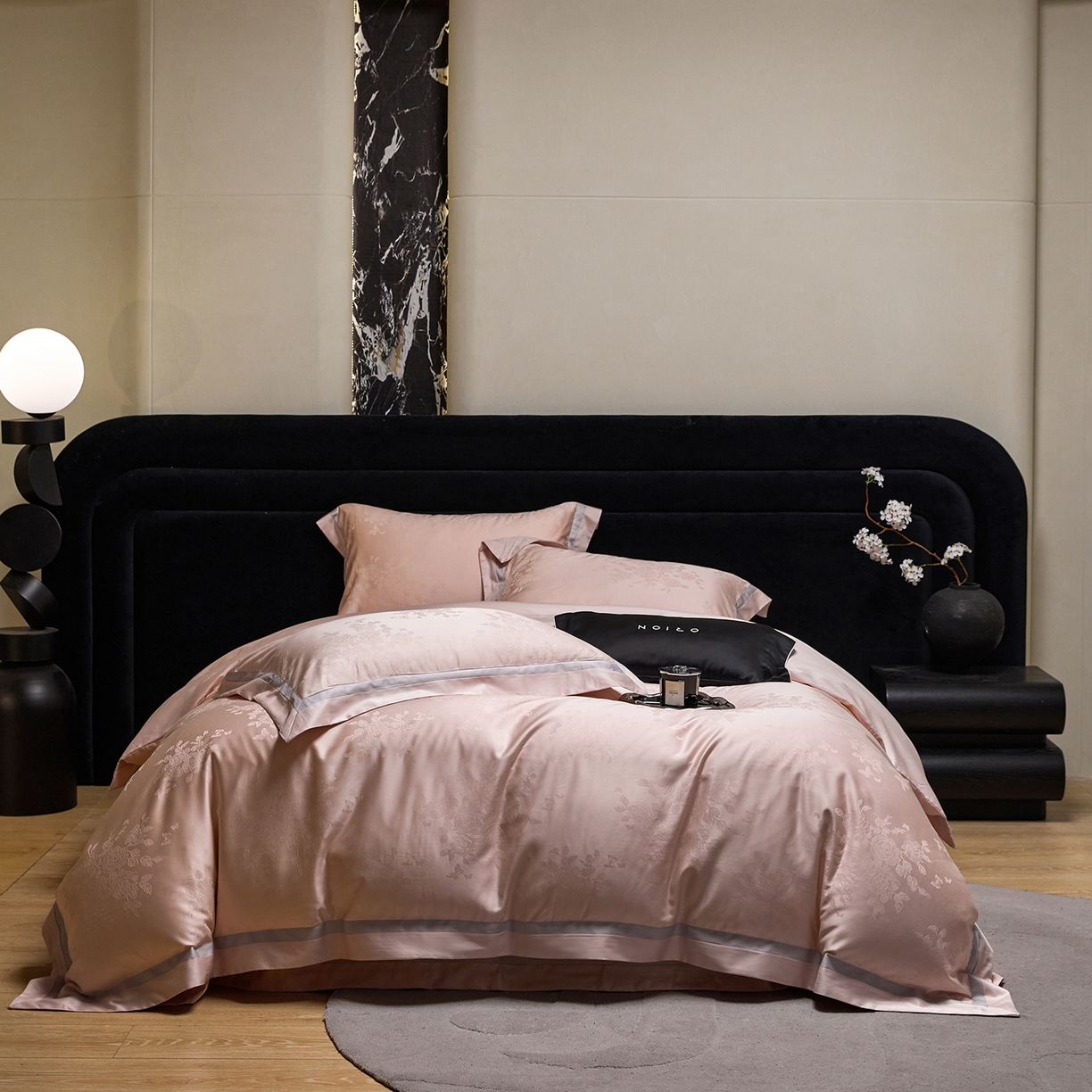 91家纺网 家纺一手货源 找家纺 JUICY 橘滋家纺 2026新款流光锦年暗纹提花天丝棉系列四件套 美第奇花园