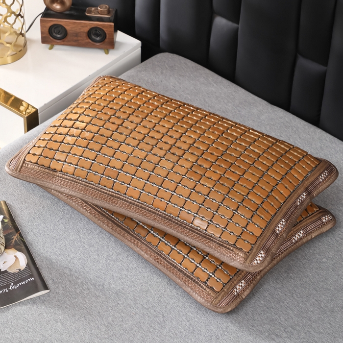 91家纺网 家纺一手货源 找家纺 （总）仁宇枕业 2026新款新品 竹炭方块竹席荞麦枕头夏凉枕头枕芯