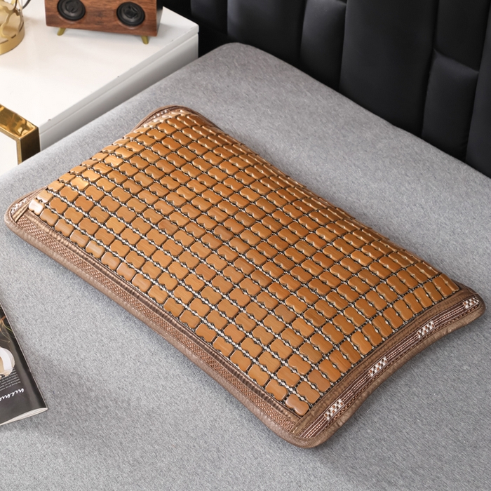 91家纺网 家纺一手货源 找家纺 （总）仁宇枕业 2026新款新品 竹炭方块竹席荞麦枕头夏凉枕头枕芯