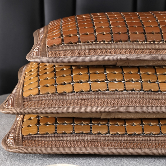 91家纺网 家纺一手货源 找家纺 （总）仁宇枕业 2026新款新品 竹炭方块竹席荞麦枕头夏凉枕头枕芯