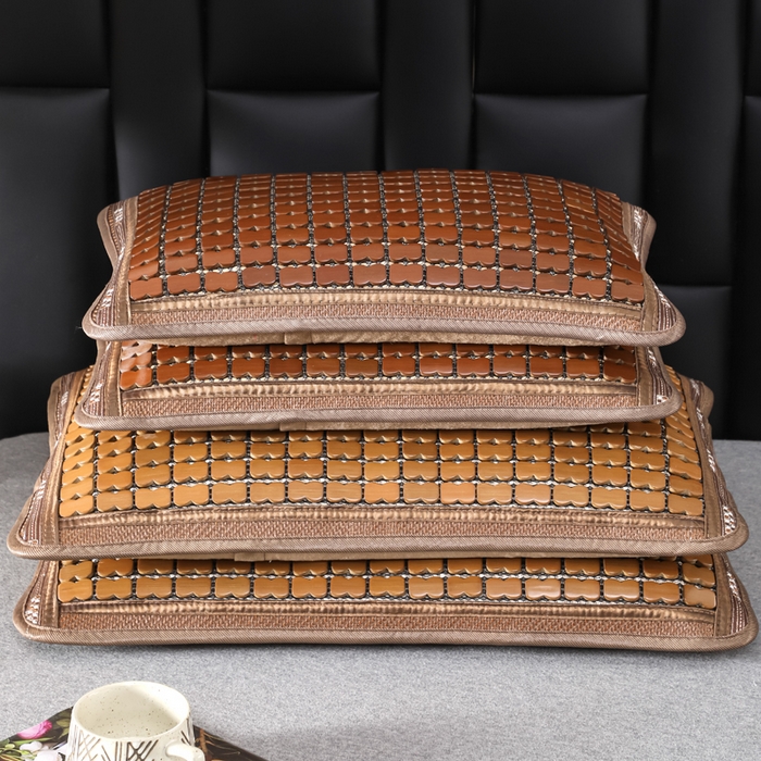 91家纺网 家纺一手货源 找家纺 （总）仁宇枕业 2026新款新品 竹炭方块竹席荞麦枕头夏凉枕头枕芯