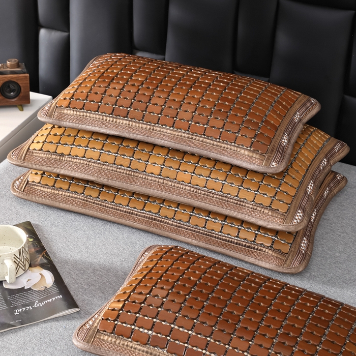 （总）仁宇枕业 2026新款新品 竹炭方块竹席荞麦枕头夏凉枕头枕芯