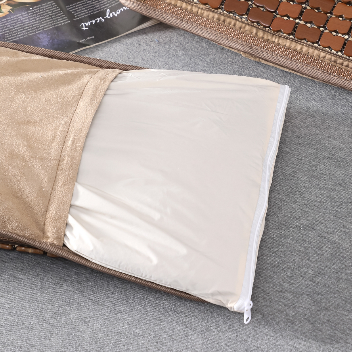 91家纺网 家纺一手货源 找家纺 （总）仁宇枕业 2026新款新品 竹炭方块竹席荞麦枕头夏凉枕头枕芯