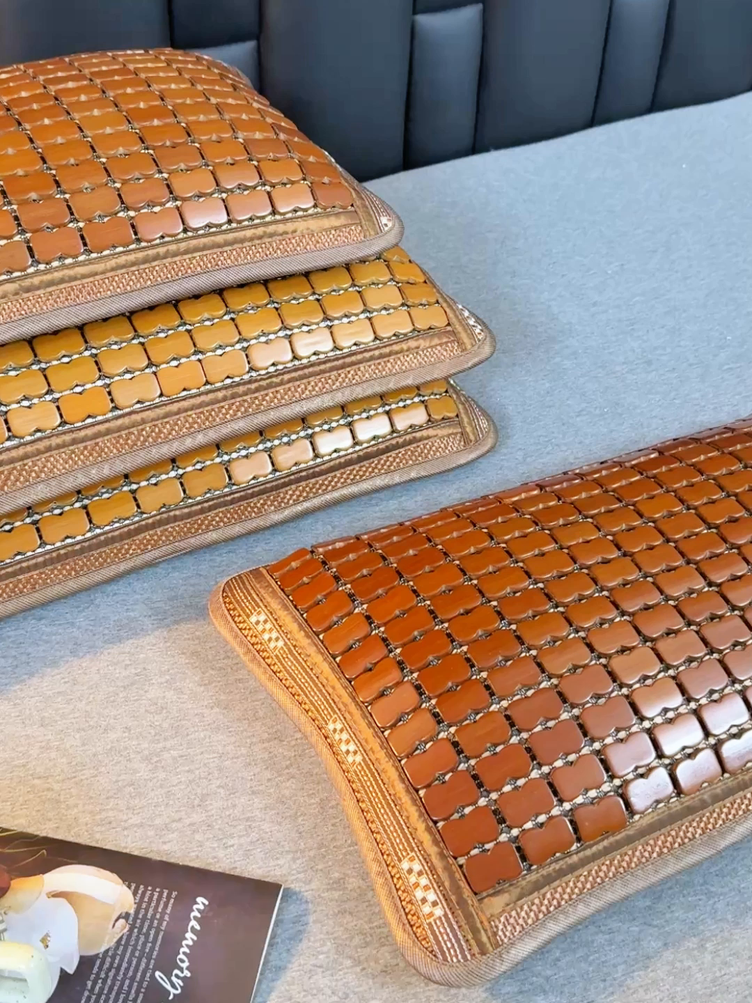 91家纺网 家纺一手货源 找家纺 （总）仁宇枕业 2026新款新品 竹炭方块竹席荞麦枕头夏凉枕头枕芯