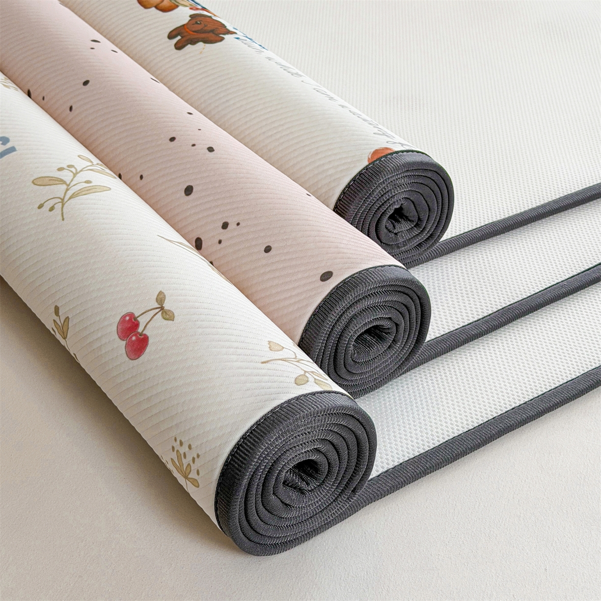 91家纺网 家纺一手货源 找家纺 慕木家纺 2026春夏新款泰迪冰丝席系列凉席席子空调软席平席和床笠 组合图仅供展示不可下单