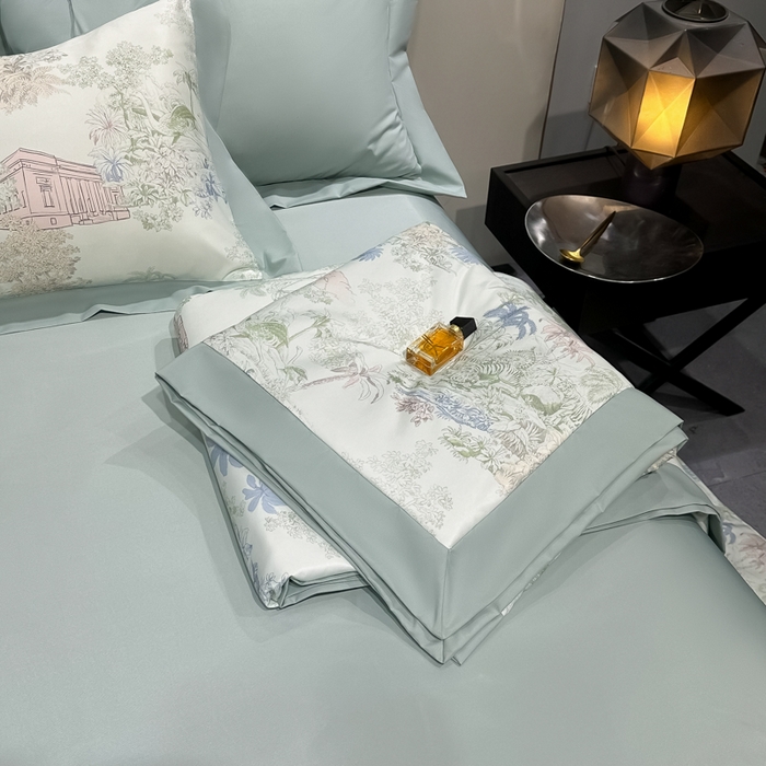 （总）爱彼家纺 2026夏季热门数码冰丝水墨画风单夏被凉感冰丝夏被四件套