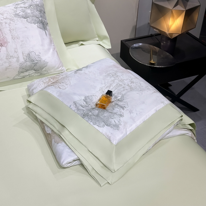 爱彼家纺 2026夏季热门数码冰丝水墨画风单夏被凉感冰丝夏被四件套 夏被-时空骑士