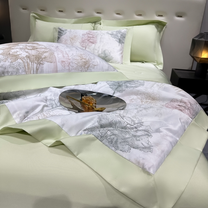 91家纺网 家纺一手货源 找家纺 爱彼家纺 2026夏季热门数码冰丝水墨画风单夏被凉感冰丝夏被四件套 夏被-时空骑士