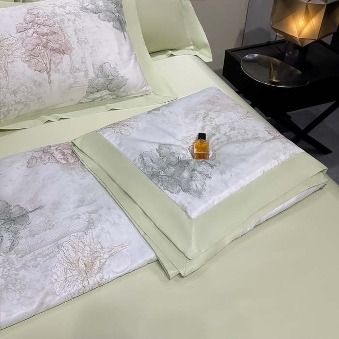 91家纺网 家纺一手货源 找家纺 爱彼家纺 2026夏季热门数码冰丝水墨画风单夏被凉感冰丝夏被四件套 夏被-时空骑士