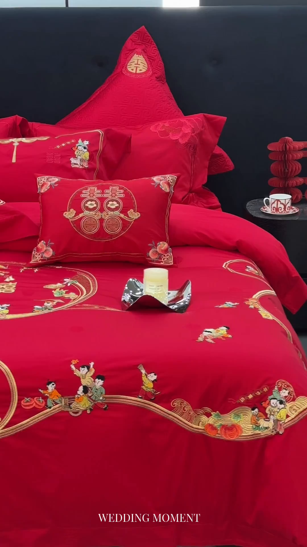 91家纺网 家纺一手货源 找家纺 （总）JUICY 橘滋家纺 2026新款全棉提花高端婚庆刺绣传臻系列四件套多件套