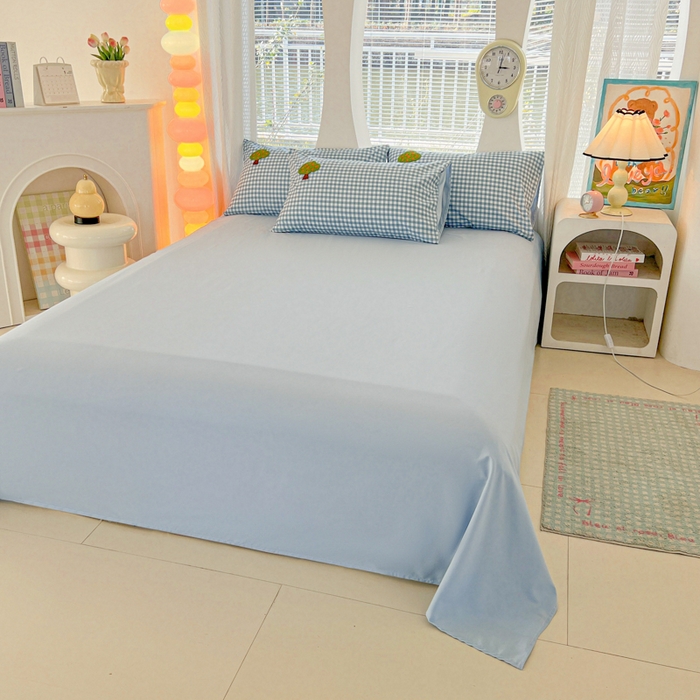 91家纺网 家纺一手货源 找家纺 欧妮家纺 2025新款水洗棉单被套柔软毛巾绣刺绣学生宿舍单件被罩卡通-拉拉旅行 拉拉旅行-兰色格