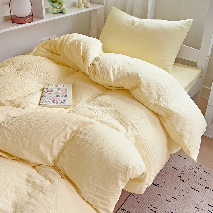 91家纺网 家纺一手货源 找家纺 （总）欧妮家纺 2025新款纯色水洗棉四件套学生宿舍床单被套三件套床上用品-【含买家秀】