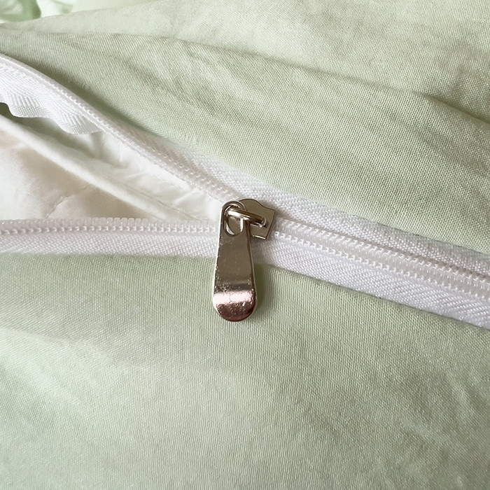 91家纺网 家纺一手货源 找家纺 欧妮家纺 2025新款纯色水洗棉四件套学生宿舍床单被套三件套床上用品-【含买家秀】 纯色-浅绿