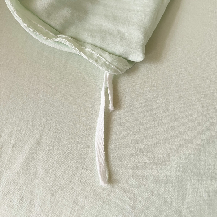 91家纺网 家纺一手货源 找家纺 欧妮家纺 2025新款纯色水洗棉四件套学生宿舍床单被套三件套床上用品-【含买家秀】 纯色-浅绿