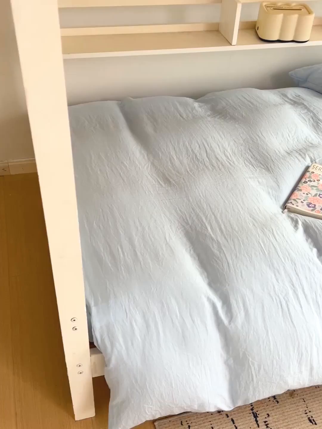 91家纺网 家纺一手货源 找家纺 欧妮家纺 2025新款纯色水洗棉四件套学生宿舍床单被套三件套床上用品-【含买家秀】 纯色-浅蓝