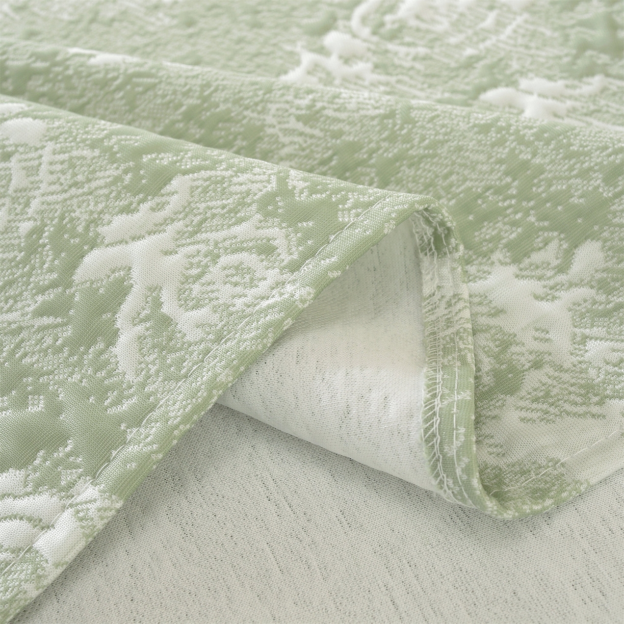 91家纺网 家纺一手货源 找家纺 共鸣沙发垫 2026新款冰豆豆桌布-玫瑰 玫瑰绿色