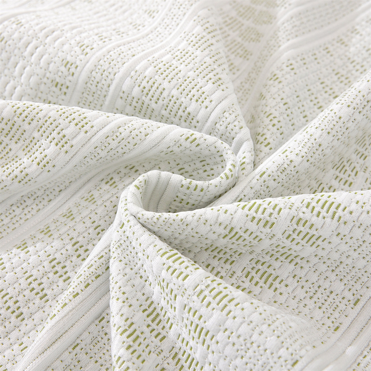 91家纺网 家纺一手货源 找家纺 共鸣沙发垫 2026新款冰豆豆沙发巾-几何人生系列 几何人生浅绿