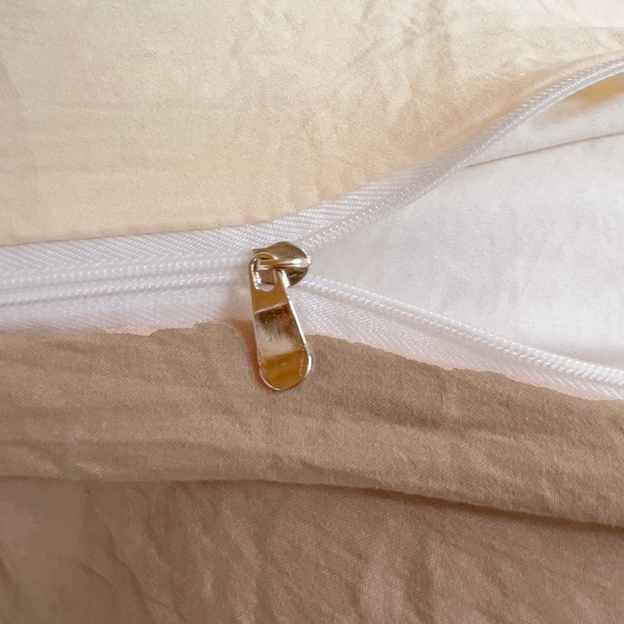 91家纺网 家纺一手货源 找家纺 欧妮家纺 2025新款纯色双拼水洗棉四件套学生宿舍上下铺床单被套三件套床上用品-【含买家秀】 双拼系列-奶黄咖