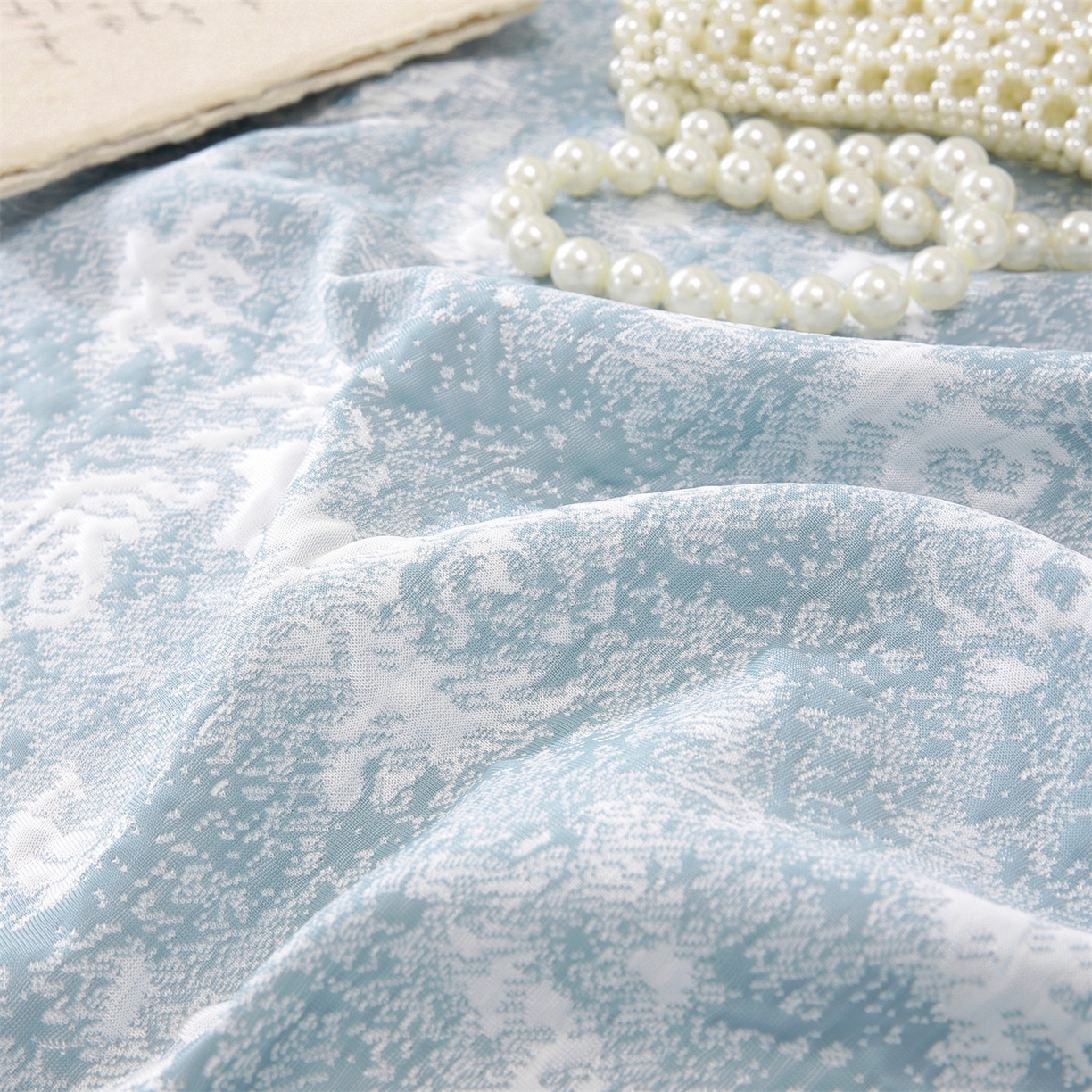 91家纺网 家纺一手货源 找家纺 共鸣沙发垫 2026新款凉感沙发巾-玫瑰 玫瑰蓝色