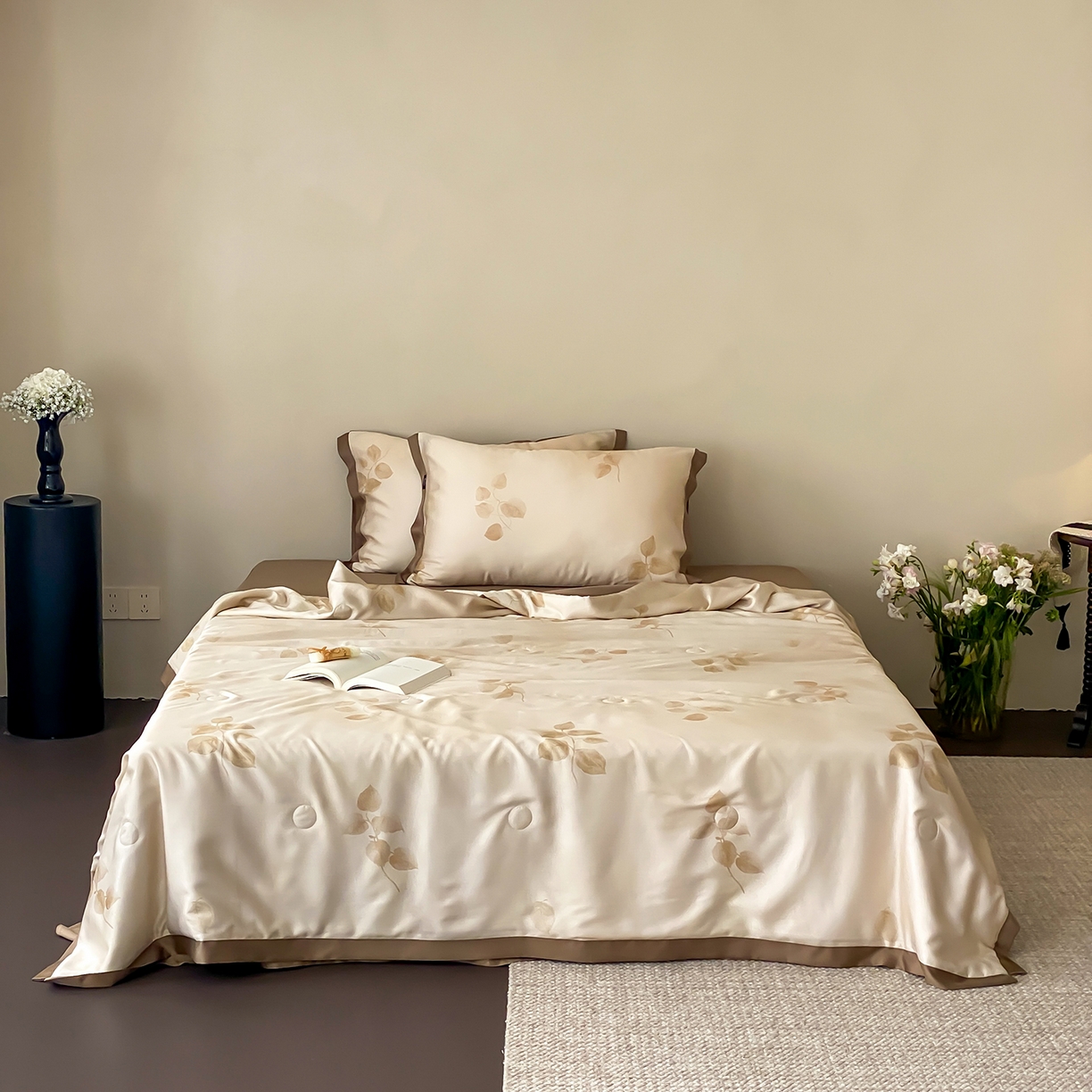 玉宇阁家居 2026新款60S兰精天丝印花夏被四件套 月漾-落日晕