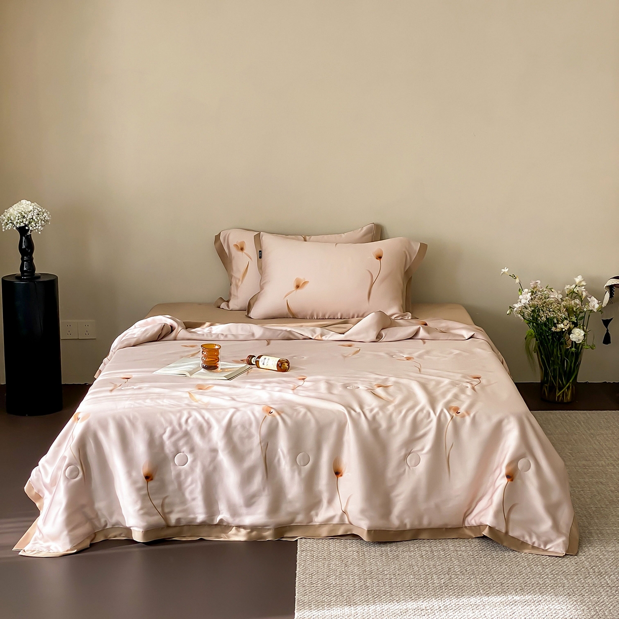 91家纺网 家纺一手货源 找家纺 （总）玉宇阁家居 2026新款60S兰精天丝印花夏被四件套