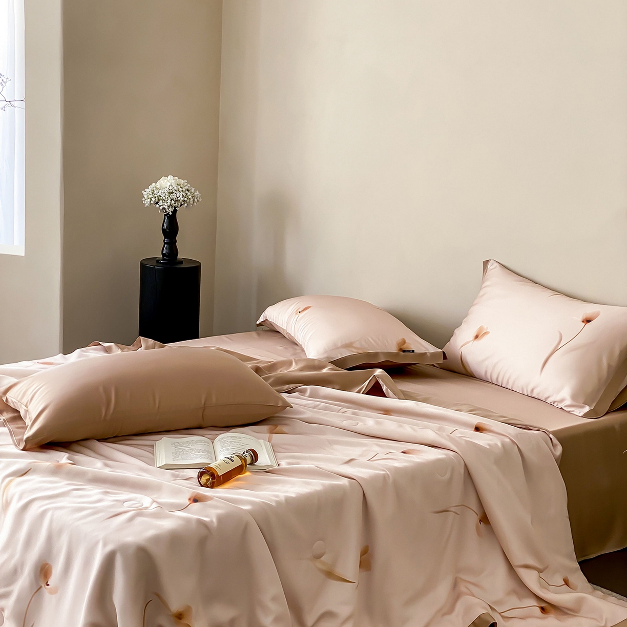 91家纺网 家纺一手货源 找家纺 （总）玉宇阁家居 2026新款60S兰精天丝印花夏被四件套