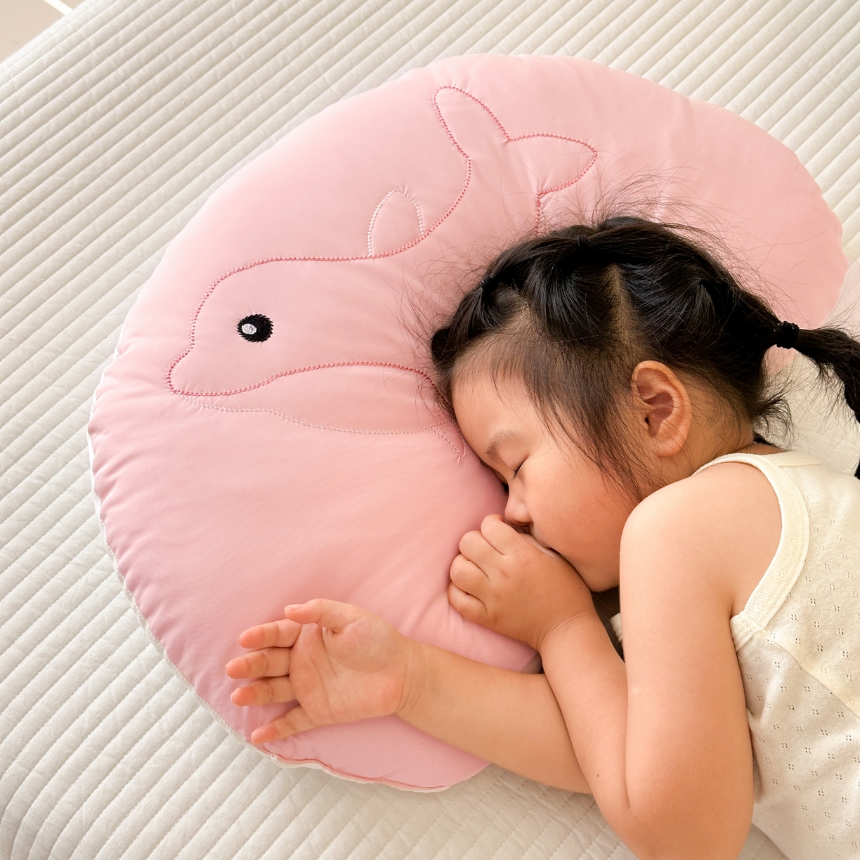 北鸣有鱼枕芯馆 2026新款冰皮小海豚枕头枕芯 小海豚-粉色 35*55cm/只