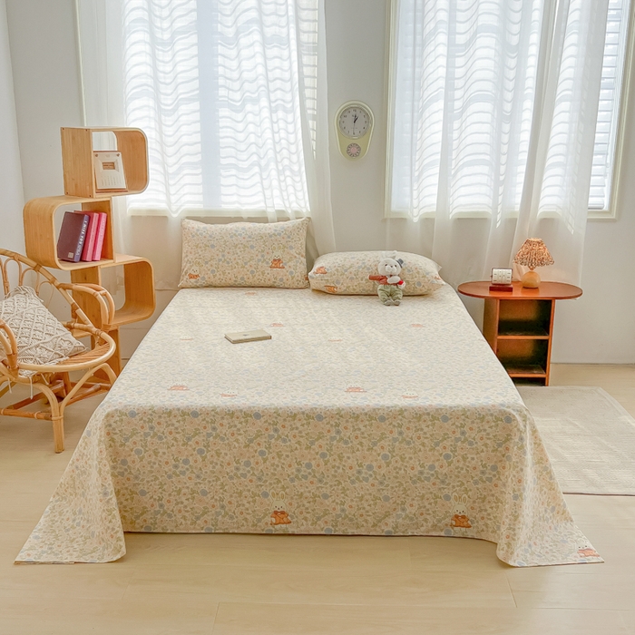 91家纺网 家纺一手货源 找家纺 （总）欧妮家纺 2025新款原棉老粗布床单被单夏季凉席三件套-三枚缎系列