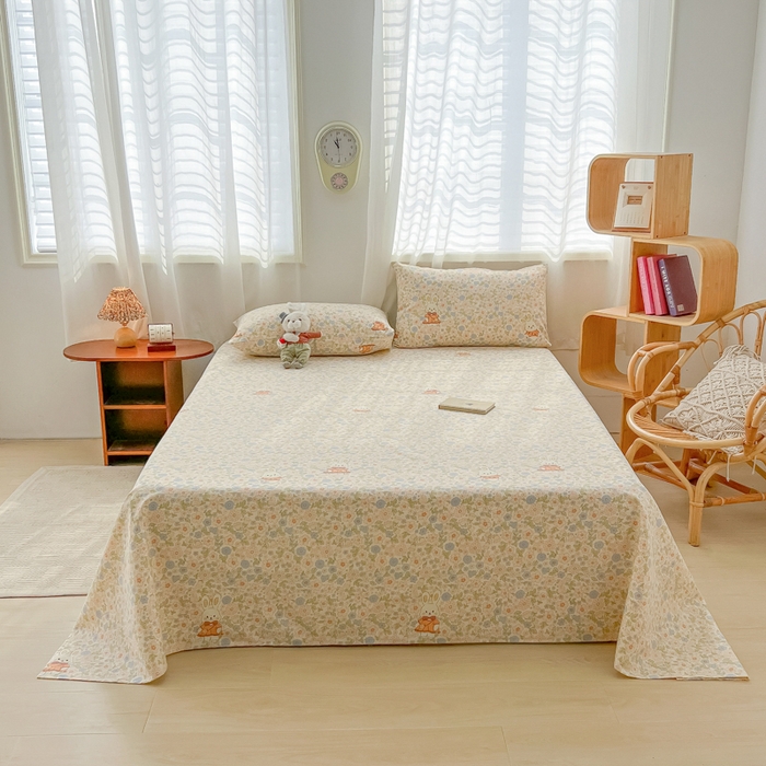 91家纺网 家纺一手货源 找家纺 （总）欧妮家纺 2025新款原棉老粗布床单被单夏季凉席三件套-三枚缎系列