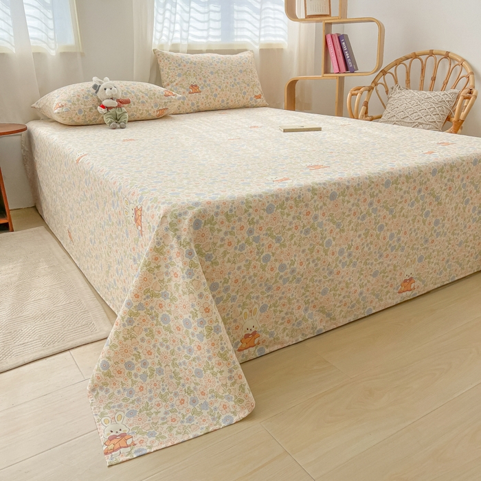 91家纺网 家纺一手货源 找家纺 （总）欧妮家纺 2025新款原棉老粗布床单被单夏季凉席三件套-三枚缎系列