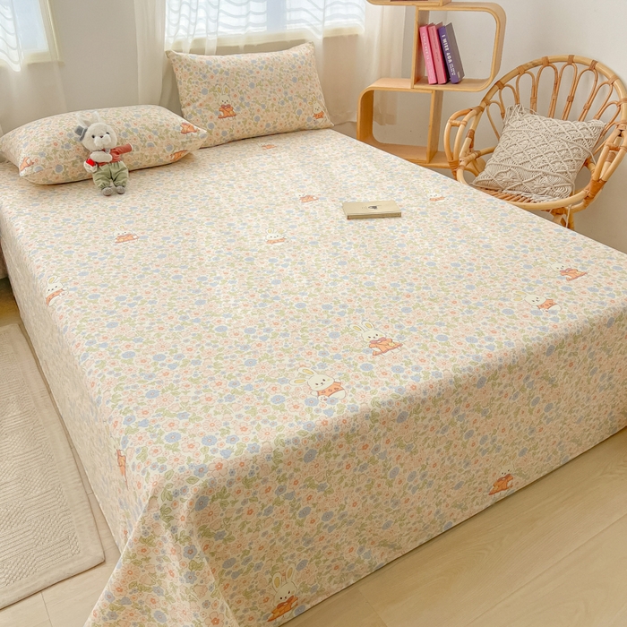 91家纺网 家纺一手货源 找家纺 （总）欧妮家纺 2025新款原棉老粗布床单被单夏季凉席三件套-三枚缎系列