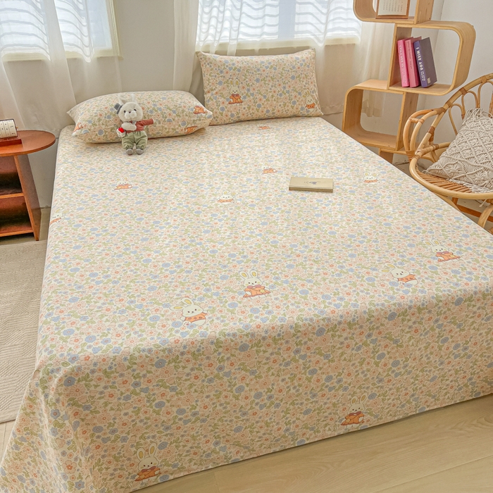 91家纺网 家纺一手货源 找家纺 （总）欧妮家纺 2025新款原棉老粗布床单被单夏季凉席三件套-三枚缎系列