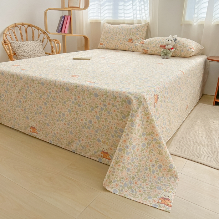 91家纺网 家纺一手货源 找家纺 （总）欧妮家纺 2025新款原棉老粗布床单被单夏季凉席三件套-三枚缎系列