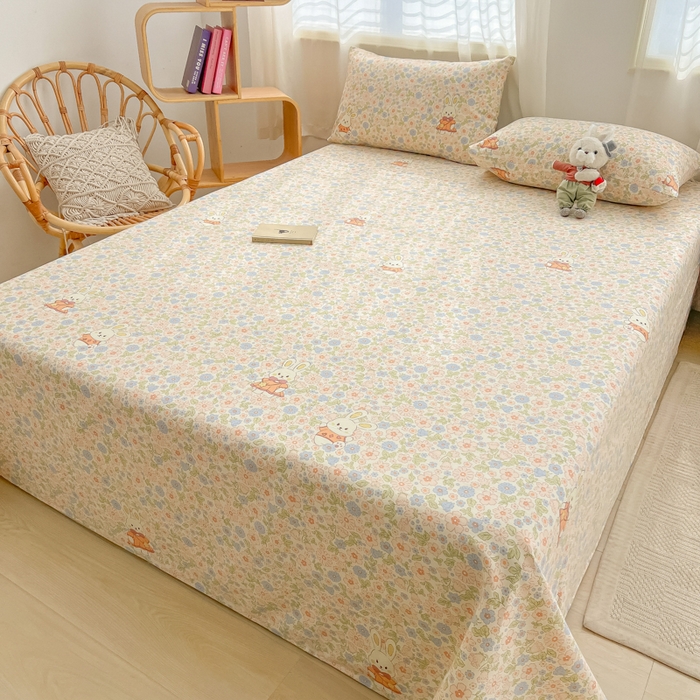 91家纺网 家纺一手货源 找家纺 （总）欧妮家纺 2025新款原棉老粗布床单被单夏季凉席三件套-三枚缎系列