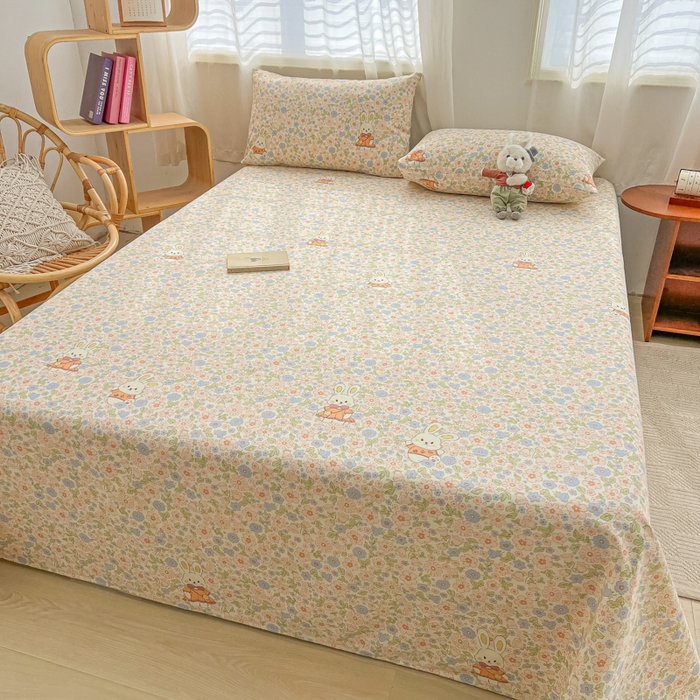 91家纺网 家纺一手货源 找家纺 （总）欧妮家纺 2025新款原棉老粗布床单被单夏季凉席三件套-三枚缎系列