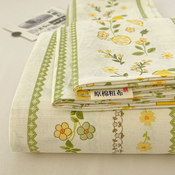 91家纺网 家纺一手货源 找家纺 （总）欧妮家纺 2025新款原棉老粗布床单被单夏季凉席三件套-三枚缎系列