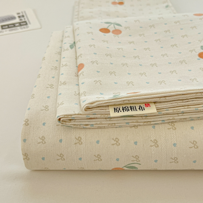 91家纺网 家纺一手货源 找家纺 （总）欧妮家纺 2025新款原棉老粗布床单被单夏季凉席三件套-三枚缎系列